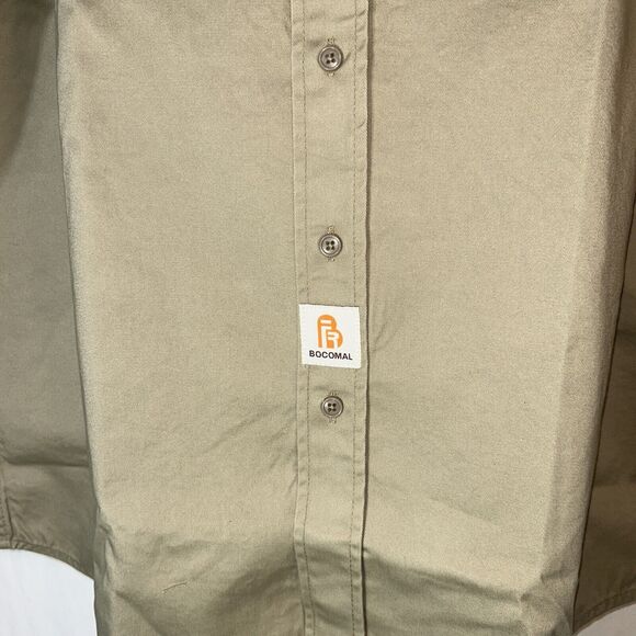 BOCOMAL FR Shirts Flame Resistant 100% C NFPA2112 7.5oz Men's Welding Shirt L - Picture 3 of 8